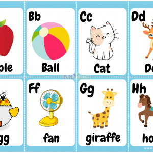 Colorful Kids English Alphabet Flashcards