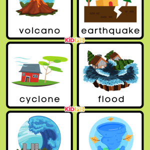 Natural and Man Made Disasters Flashcards Matching Game