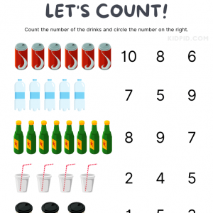 Counting Numbers Worksheet for Kids (1-10)