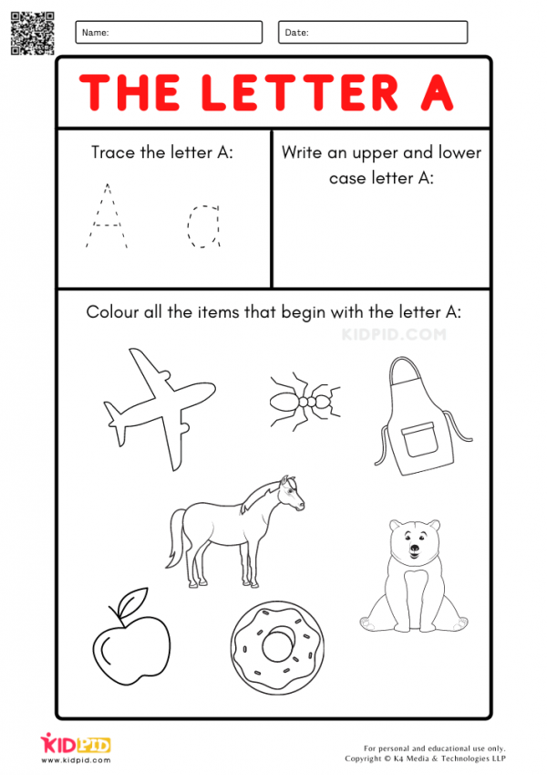 A-Z Letter Focus Worksheets for Preschool