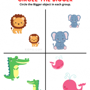 Big & Small Worksheets for Preschool - Free Printables - Kidpid