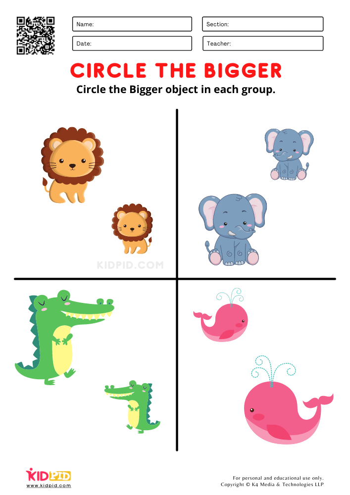 Big and Small Worksheet