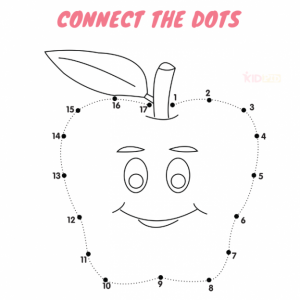 Fruits Connect the Dot Worksheets for Kids