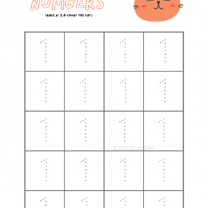 Tracing Numbers Worksheets for Preschool