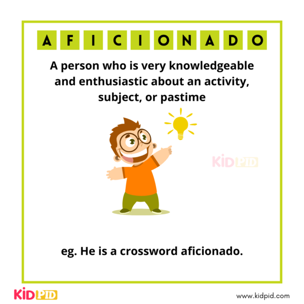 Aficionado - Vocabulary: Words With Meaning and Example