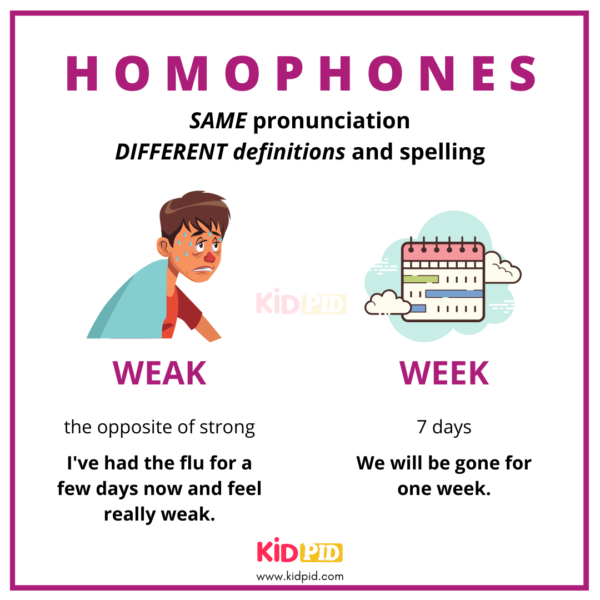 Weak VS Week - Homophones