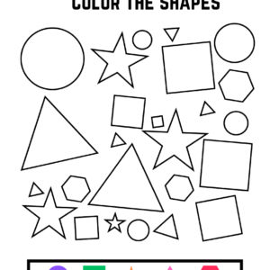 Color the Shapes Worksheet