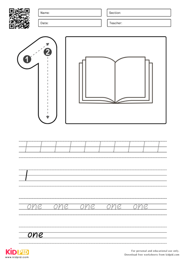 Maths Counting Worksheets 1 - 10