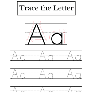 Alphabet Tracing Worksheet for Kindergarten