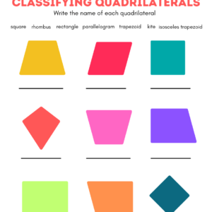 Classifying Quadrilaterals Geometry Worksheet