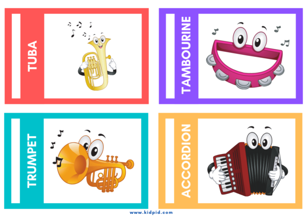 Fun Musical Instruments Flashcard