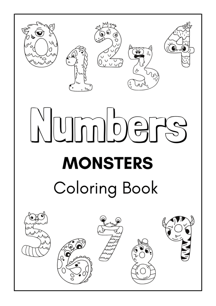 Monster Numbers Coloring Book - Kidpid