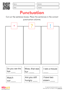 Punctuating End of Sentences Practice Worksheet for Kindergarten - Kidpid