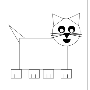 Fun Cat Shape Cut-Out Printables: Kids’ Coloring & Puzzle Activity