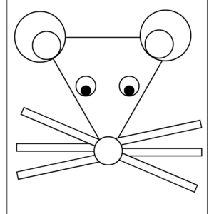 Shape Mouse Cut-Out Printables: Coloring and Puzzle Fun