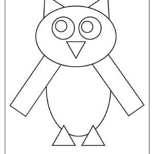 Shape Owl Cut Out Printable for Kids: Cut Out & Puzzle Activity