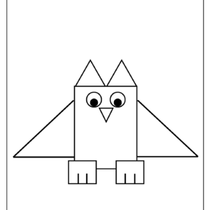 Shape Owl Cutout Activity: Printable Coloring Sheets