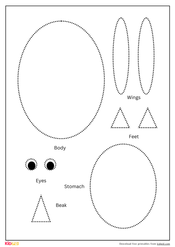 Printable Penguin Shape Cut-Outs: Coloring and Puzzle Fun for Children