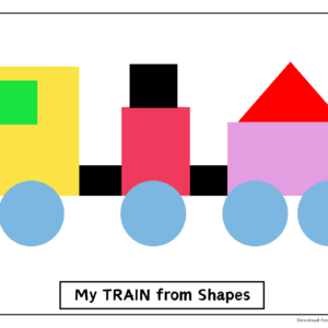 Train Shape Cut-Out Puzzles Printable Activity for Kids