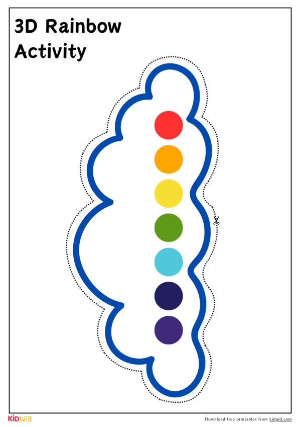 3D Rainbow Color Matching Craft Activity