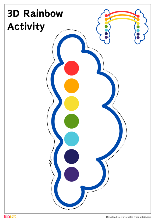 3D Rainbow Color Matching Craft Activity