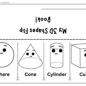 3D Shape Activity Flip Book