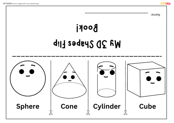 3D Shape Activity Flip Book