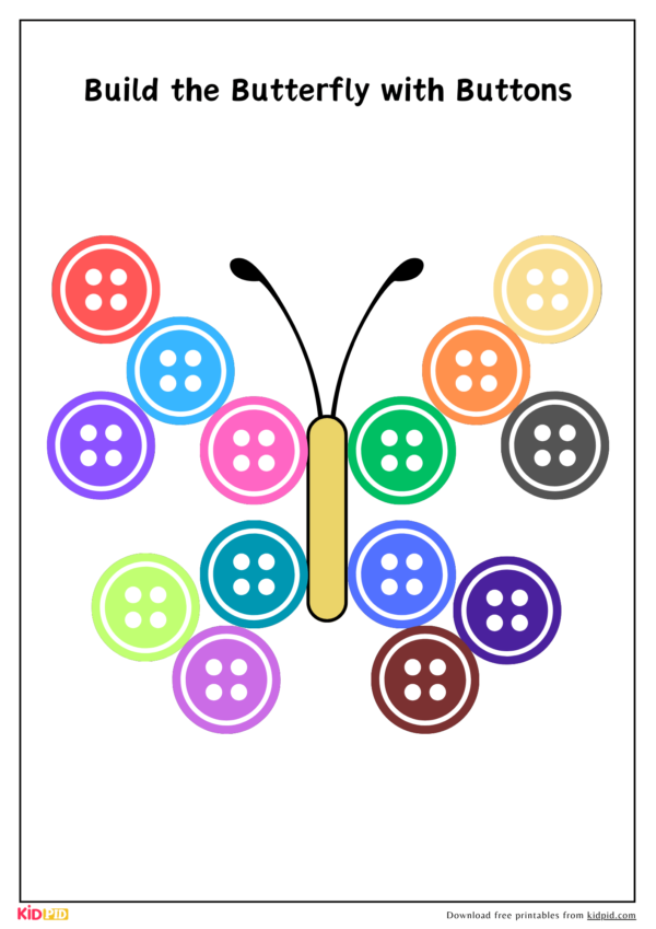 Button Placing Fine Motor Skills Activities