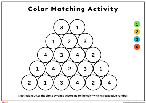 Color Matching Printable Activity For Kindergarten