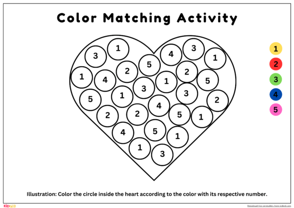Color Matching Printable Activity For Kindergarten