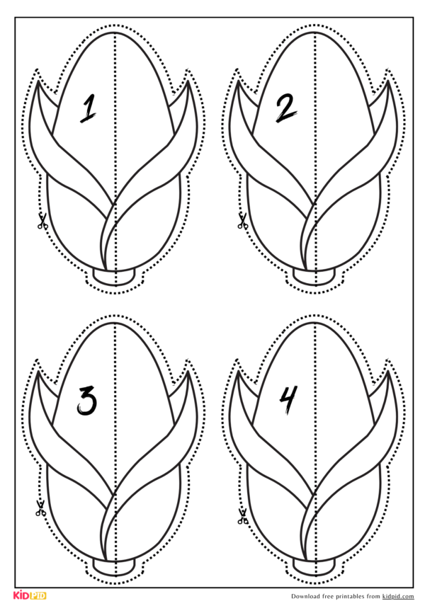 Corn Puzzle Counting Cut Out Printable Activity