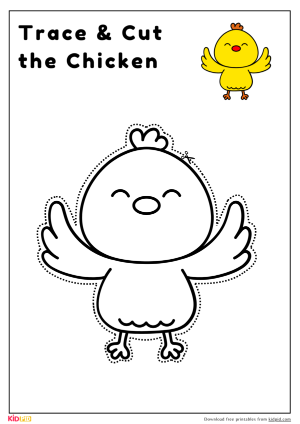 Cut & Color the Chicken Craft