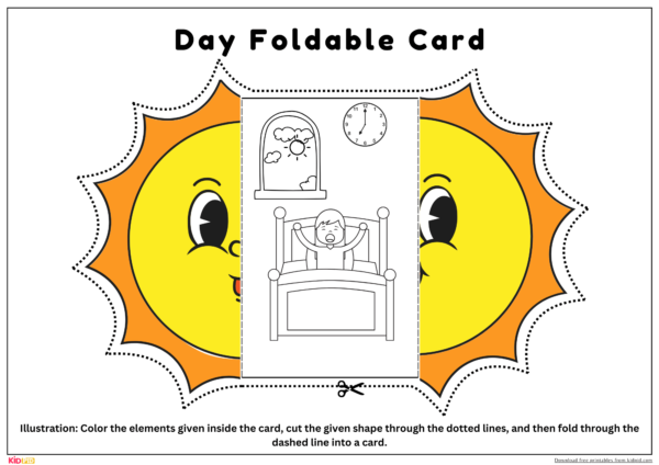 Day and Night Foldable Cut Out Printable