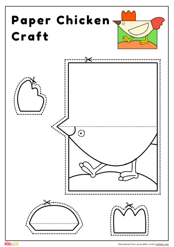 DIY Easter Chicken Craft Using Paper