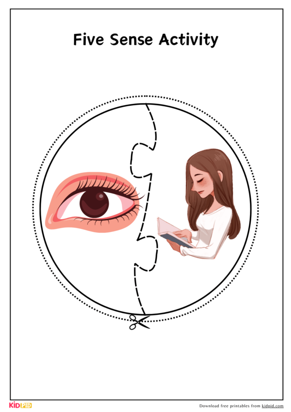 Five Sense Puzzle Template Activity