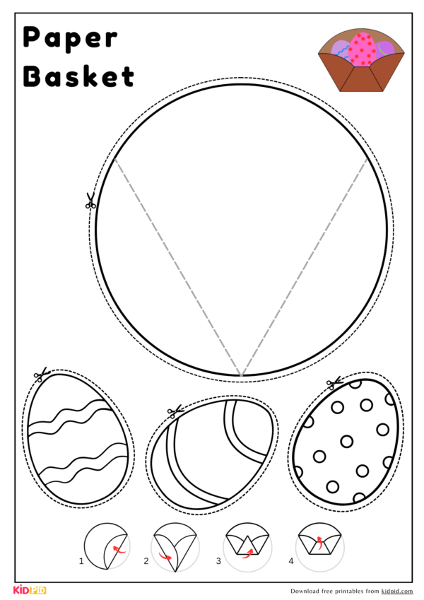 Beautiful Paper Basket Craft For Easter