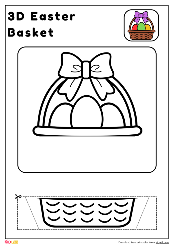 Simple Easter Basket Craft - Cutout Printables