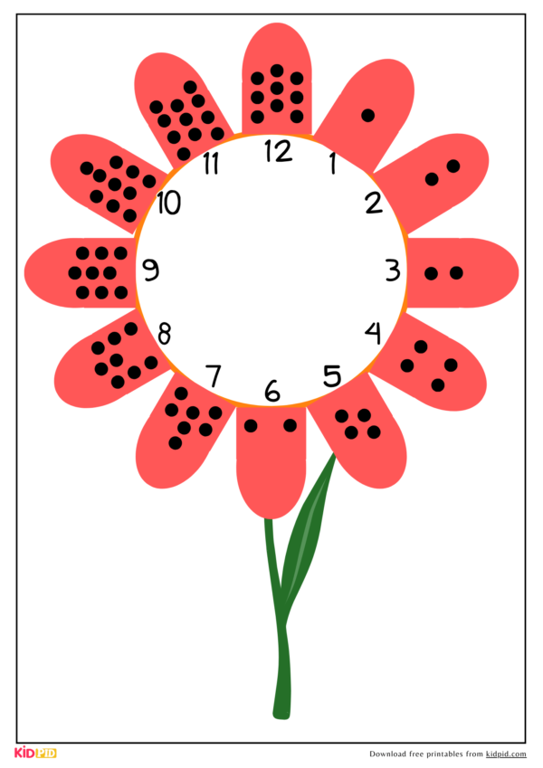 Sticky Note Counting Flower Printable Activity
