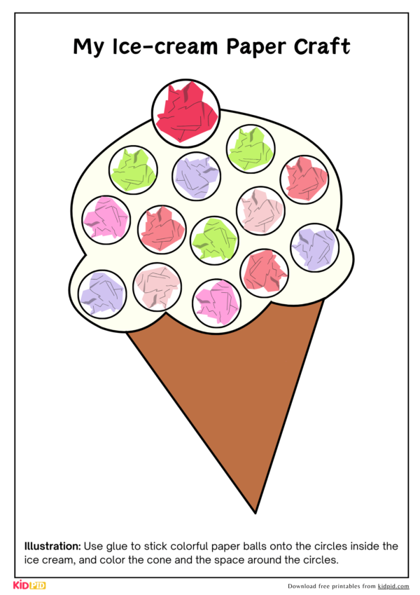 Summer Paper Ball Crafts – Printable Activity