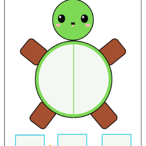 Turtle Addition Math Template Activity