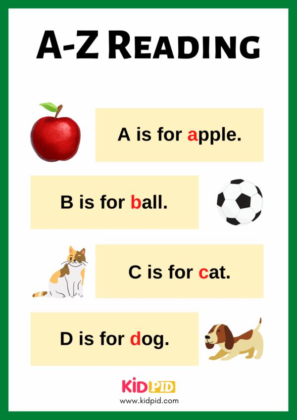 A-Z Reading Book For Kids