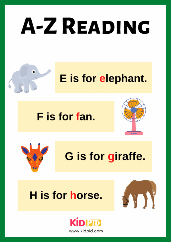 A-Z Reading Book For Kids