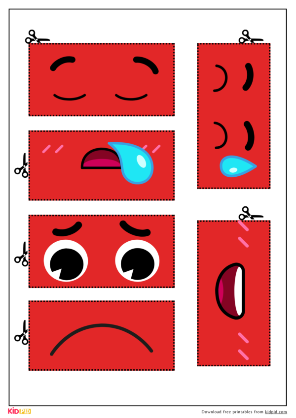 Apple Face Expressions - Printable Emotions Activity