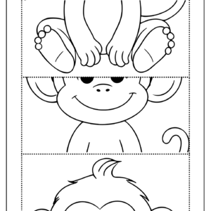 Color & Cut Puzzle Activity Printables