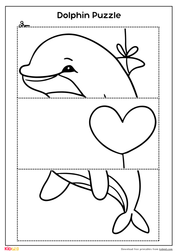 Color & Cut Puzzle Activity Printables