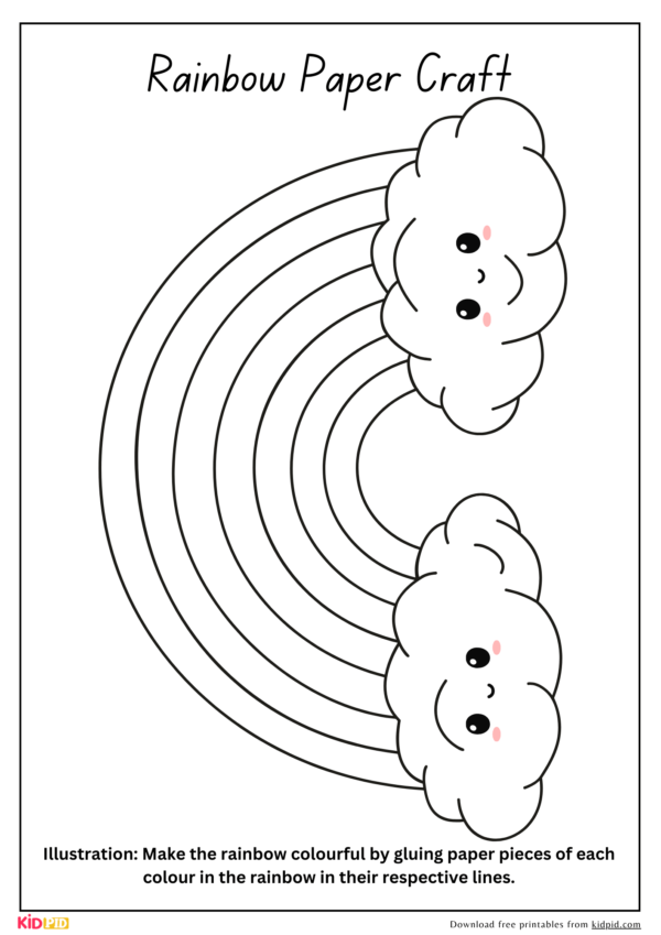 Colorful Paper Craft Template Activity