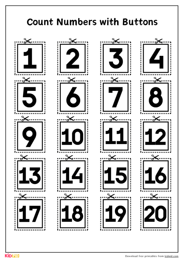 Cupcake Counting Math Activity With Buttons