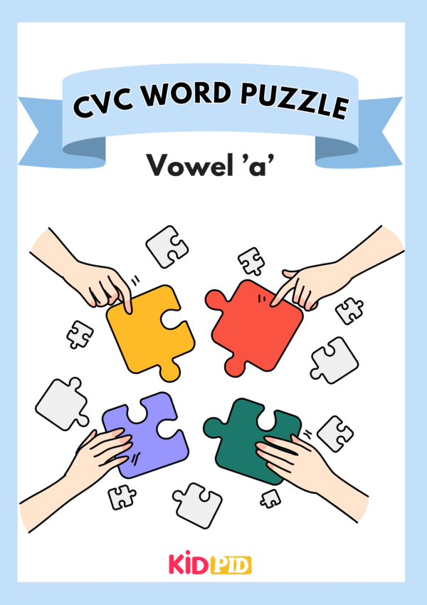 CVC Word Puzzle Vowel "A"