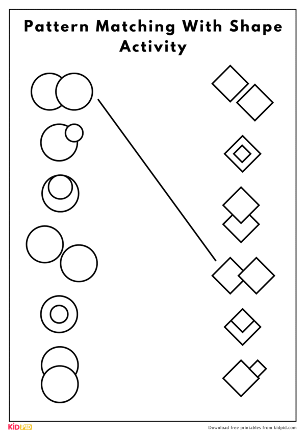 Free Printable Pattern Matching Shape Activities