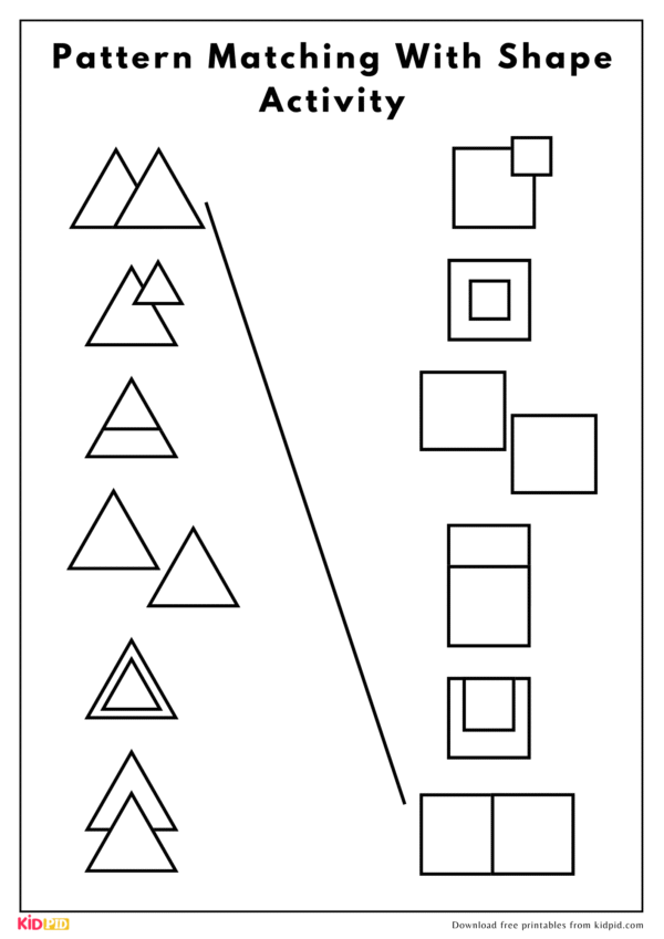 Free Printable Pattern Matching Shape Activities